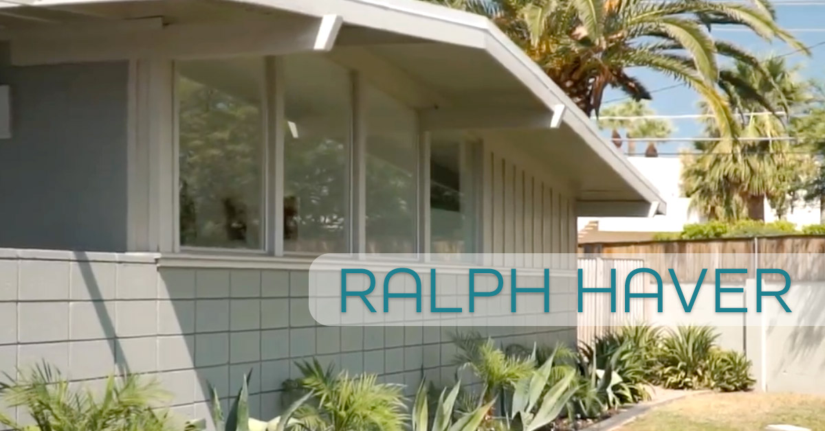 While his name isn't widely known outside of Arizona today, Ralph Haver is one of the most important modernist architects of the Phoenix area. "Haver Homes," a style of midcentury modern tract homes that he designed, are a key part of his legacy. They're still found across metro Phoenix and one of the most popular, in-demand home styles in the region. But Haver designed so much of postwar Phoenix. This includes single-family and multifamily homes, schools, municipal buildings, banks, malls, motels, churches, factories, a theater, and more. And he worked regularly with leading developers and contractors, like Del Webb, Dell Trailor, Sam Kitchell, Fred Woodward, Samuel Hoffman, Dan Mardian, and David Friedman. Ralph Haver Arrives in Phoenix, AZ Haver was born in 1915 in California, and he trained as an architect at USC Pasadena. In 1945, he settled in Phoenix (in the location that would soon come to be known as Uptown Phoenix) after serving in the second World War. He started working with his father Harry, who was a brick mason, and his brother Robert, a builder. His family had relocated from California to Phoenix because they saw it as a place with great opportunity to build the future. His first project of note was a set of experimental ranch homes with strong modernist influence. They were built in the Hixson Homes subdivision near 12th Street and Highland (the area now known as Canal North). Ed Varney, a prominent modernist architect in Phoenix, began mentoring Haver. Although Haver split from Varney to found his own firm (Haver & Nunn, formed with Jimmy Nunn, whom Haver met in 1952), the two remained friends and collaborators until Haver's death in 1987. Haver was active as a Phoenix-based architect until the mid 1980s. Along with his contributions through design, he also valued civic duty, faith, mentorship, and other modes of supporting his community. Haver mentored younger architects like Bennie Gonzales, Bob Mrozinski, Burke Wyatt, and Bob Frankeberger. Also, Haver & Nunn gave many budding architects their first professional experience through internships. About Haver Homes Haver Homes are the hallmark of Ralph Haver's work as a midcentury modern architect in Phoenix. This is the name given to various Haver tract home designs. These homes were (and still are) valued as an economical but stylish, contemporary option that emphasizes comfortable family living. They are usually on the smaller side—1,400 square feet and under—due largely to postwar federally mandated conservation efforts of building materials. Some typical design features of Haver Homes include brick or block construction, low-sloped rooflines, clerestory windows, glass walls, large mantleless chimney volumes, clinker bricks in the wainscoting, angled porch posts, and brick patios. It's been estimated that Haver designed 20,000 tract homes built in Arizona, New Mexico, and Colorado. However, in the 1960s and '70s, his firm expanded to have offices in San Francisco, Hawaii, Minneapolis, and Guam. Curious About Ralph Haver Neighborhoods in Phoenix? Visit our Featured Neighborhoods page. There you'll find short videos introducing many of the region's famed Haver developments, with information and architectural insights about the housing found there. Take quick tours of Haver neighborhoods in the Phoenix metro area, like Town & Country Scottsdale, Town & Country Paradise, Town & Country Manor, Windermere, Starlite Vista, Northwood, Janet Manor, Mayfair Manor, and Marlen Grove.